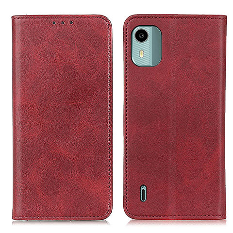 Coque Portefeuille Livre Cuir Etui Clapet A02D pour Nokia C12 Plus Rouge