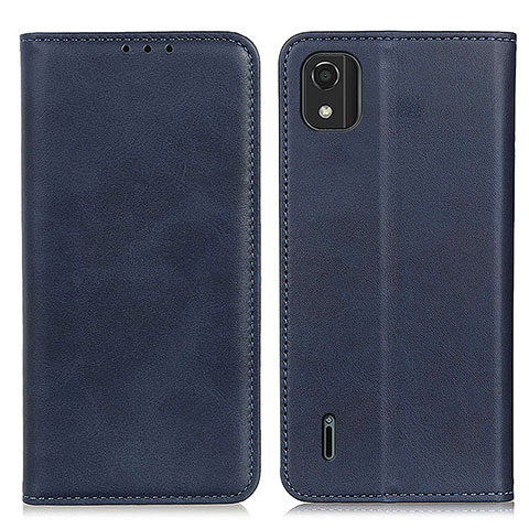 Coque Portefeuille Livre Cuir Etui Clapet A02D pour Nokia C2 2nd Edition Bleu