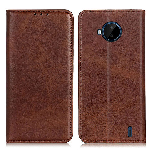 Coque Portefeuille Livre Cuir Etui Clapet A02D pour Nokia C20 Plus Marron