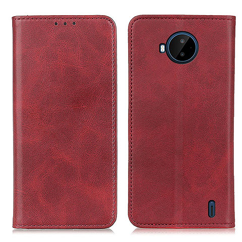 Coque Portefeuille Livre Cuir Etui Clapet A02D pour Nokia C20 Plus Rouge