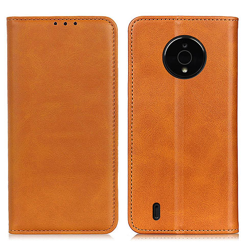 Coque Portefeuille Livre Cuir Etui Clapet A02D pour Nokia C200 Brun Clair