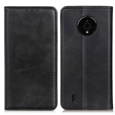 Coque Portefeuille Livre Cuir Etui Clapet A02D pour Nokia C200 Noir