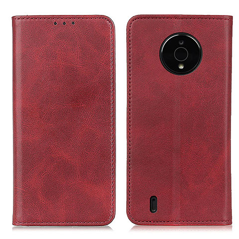 Coque Portefeuille Livre Cuir Etui Clapet A02D pour Nokia C200 Rouge