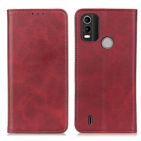 Coque Portefeuille Livre Cuir Etui Clapet A02D pour Nokia C21 Plus Rouge