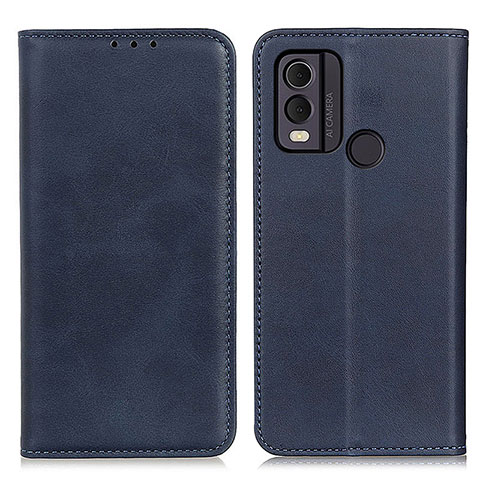 Coque Portefeuille Livre Cuir Etui Clapet A02D pour Nokia C22 Bleu