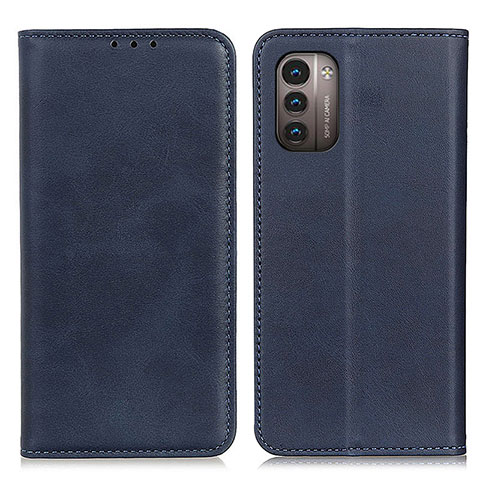 Coque Portefeuille Livre Cuir Etui Clapet A02D pour Nokia G11 Bleu