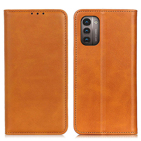 Coque Portefeuille Livre Cuir Etui Clapet A02D pour Nokia G11 Brun Clair