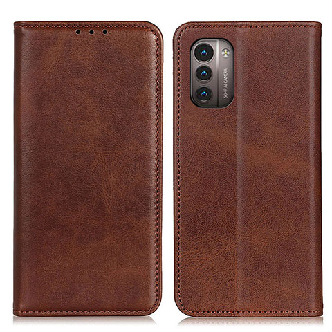 Coque Portefeuille Livre Cuir Etui Clapet A02D pour Nokia G11 Marron