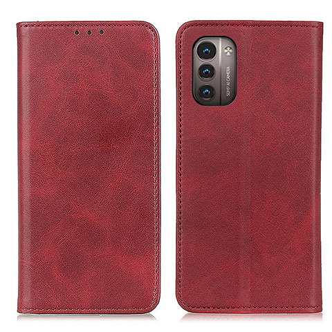 Coque Portefeuille Livre Cuir Etui Clapet A02D pour Nokia G11 Rouge