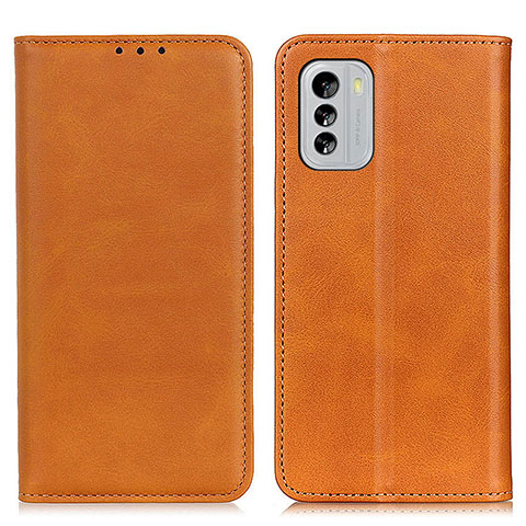 Coque Portefeuille Livre Cuir Etui Clapet A02D pour Nokia G60 5G Brun Clair