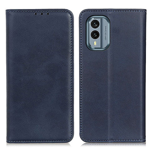 Coque Portefeuille Livre Cuir Etui Clapet A02D pour Nokia X30 5G Bleu