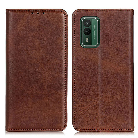 Coque Portefeuille Livre Cuir Etui Clapet A02D pour Nokia XR21 Marron