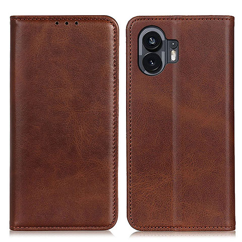 Coque Portefeuille Livre Cuir Etui Clapet A02D pour Nothing Phone 2 Marron