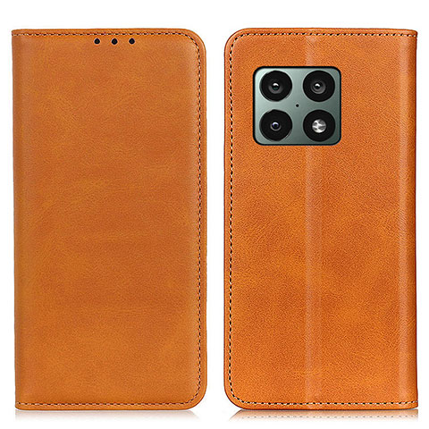 Coque Portefeuille Livre Cuir Etui Clapet A02D pour OnePlus 10 Pro 5G Brun Clair