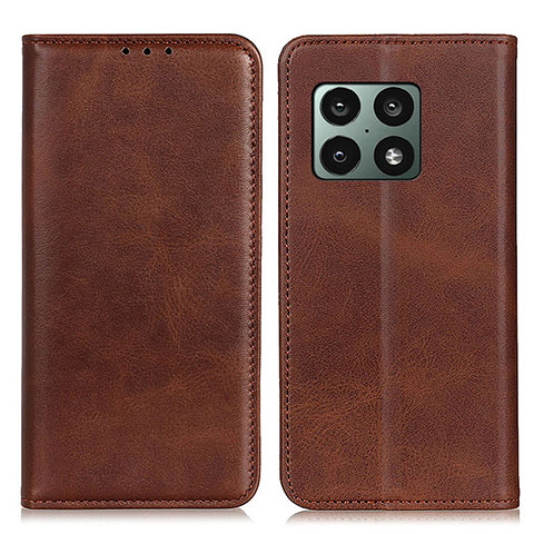 Coque Portefeuille Livre Cuir Etui Clapet A02D pour OnePlus 10 Pro 5G Marron