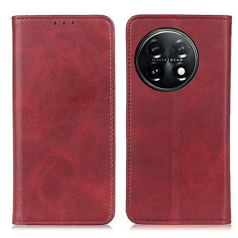 Coque Portefeuille Livre Cuir Etui Clapet A02D pour OnePlus 11 5G Rouge