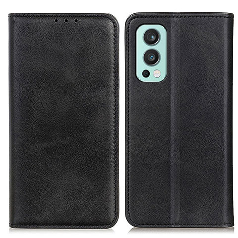 Coque Portefeuille Livre Cuir Etui Clapet A02D pour OnePlus Nord 2 5G Noir