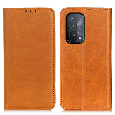 Coque Portefeuille Livre Cuir Etui Clapet A02D pour OnePlus Nord N200 5G Brun Clair