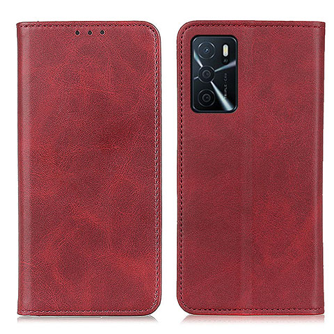 Coque Portefeuille Livre Cuir Etui Clapet A02D pour Oppo A16 Rouge