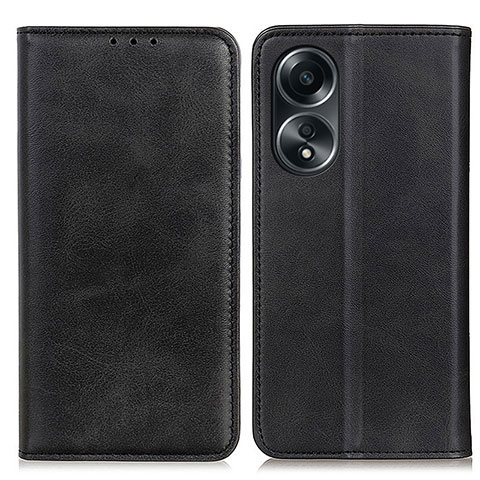 Coque Portefeuille Livre Cuir Etui Clapet A02D pour Oppo A38 Noir