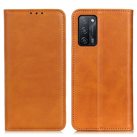 Coque Portefeuille Livre Cuir Etui Clapet A02D pour Oppo A55 5G Brun Clair