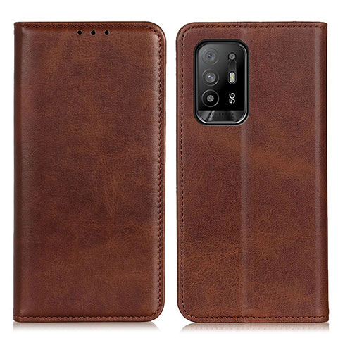 Coque Portefeuille Livre Cuir Etui Clapet A02D pour Oppo A95 5G Marron