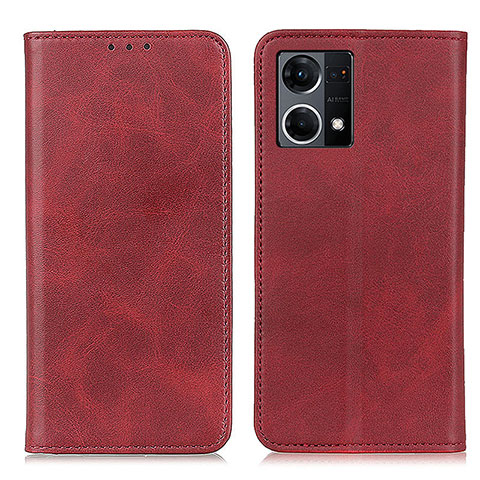 Coque Portefeuille Livre Cuir Etui Clapet A02D pour Oppo F21s Pro 4G Rouge