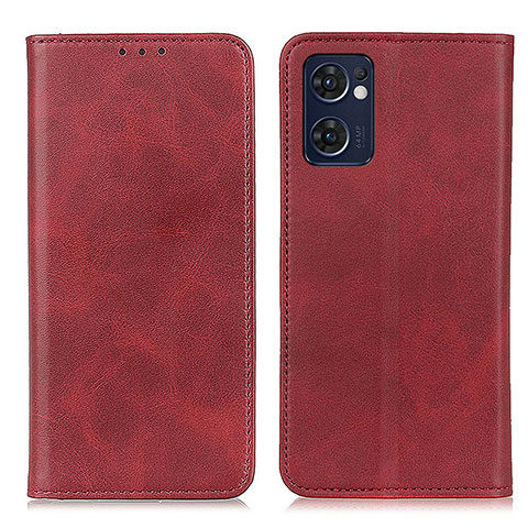 Coque Portefeuille Livre Cuir Etui Clapet A02D pour Oppo Find X5 Lite 5G Rouge