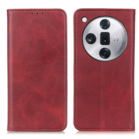 Coque Portefeuille Livre Cuir Etui Clapet A02D pour Oppo Find X7 Ultra 5G Rouge