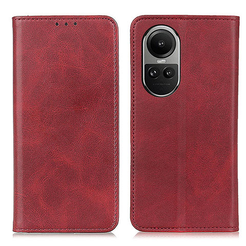 Coque Portefeuille Livre Cuir Etui Clapet A02D pour Oppo Reno10 5G Rouge