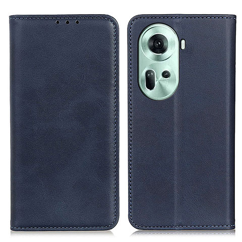 Coque Portefeuille Livre Cuir Etui Clapet A02D pour Oppo Reno11 5G Bleu