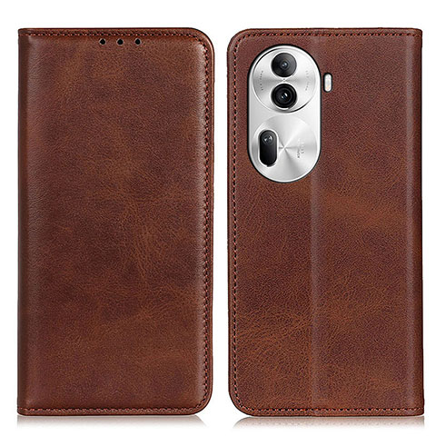 Coque Portefeuille Livre Cuir Etui Clapet A02D pour Oppo Reno11 Pro 5G Marron