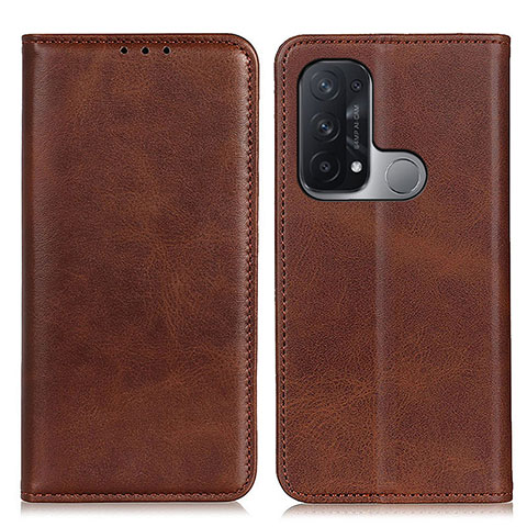 Coque Portefeuille Livre Cuir Etui Clapet A02D pour Oppo Reno5 A Marron