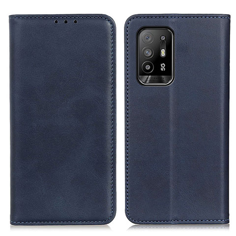 Coque Portefeuille Livre Cuir Etui Clapet A02D pour Oppo Reno5 Z 5G Bleu