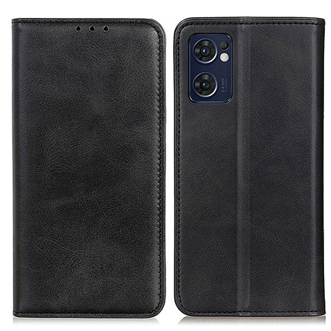 Coque Portefeuille Livre Cuir Etui Clapet A02D pour Oppo Reno7 5G Noir