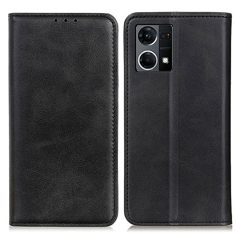 Coque Portefeuille Livre Cuir Etui Clapet A02D pour Oppo Reno8 4G Noir