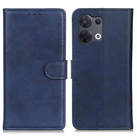 Coque Portefeuille Livre Cuir Etui Clapet A02D pour Oppo Reno8 5G Bleu