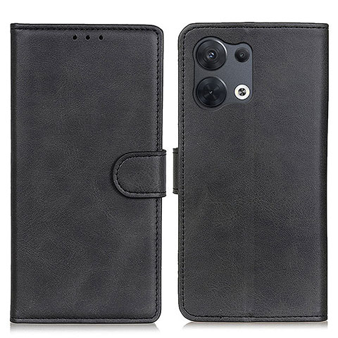 Coque Portefeuille Livre Cuir Etui Clapet A02D pour Oppo Reno8 5G Noir