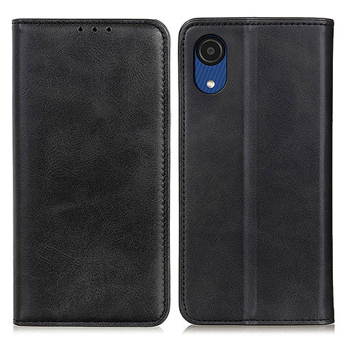 Coque Portefeuille Livre Cuir Etui Clapet A02D pour Samsung Galaxy A03 Core Noir