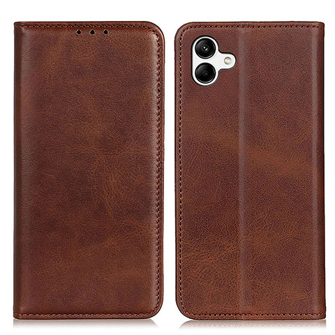 Coque Portefeuille Livre Cuir Etui Clapet A02D pour Samsung Galaxy A04 4G Marron