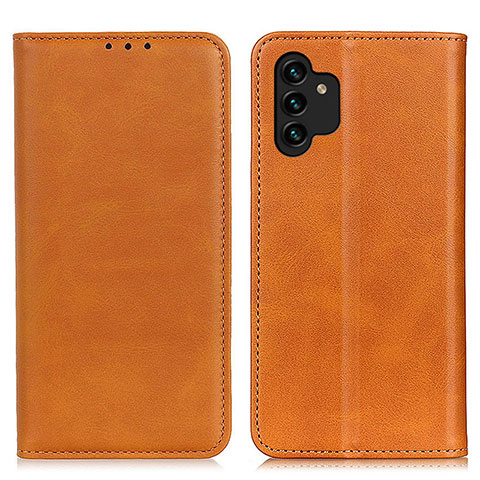 Coque Portefeuille Livre Cuir Etui Clapet A02D pour Samsung Galaxy A13 4G Brun Clair