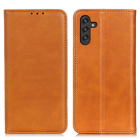 Coque Portefeuille Livre Cuir Etui Clapet A02D pour Samsung Galaxy A13 5G Brun Clair