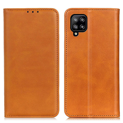 Coque Portefeuille Livre Cuir Etui Clapet A02D pour Samsung Galaxy A22 4G Brun Clair