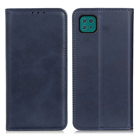 Coque Portefeuille Livre Cuir Etui Clapet A02D pour Samsung Galaxy A22 5G Bleu