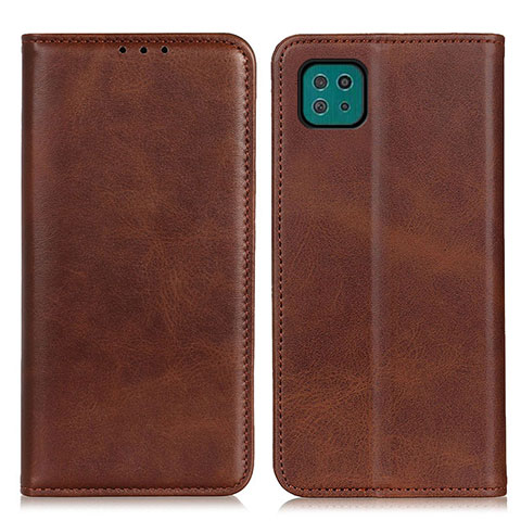 Coque Portefeuille Livre Cuir Etui Clapet A02D pour Samsung Galaxy A22 5G Marron