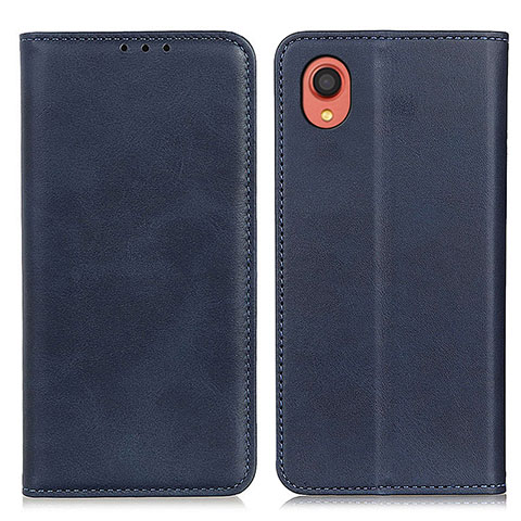 Coque Portefeuille Livre Cuir Etui Clapet A02D pour Samsung Galaxy A22 5G SC-56B Bleu