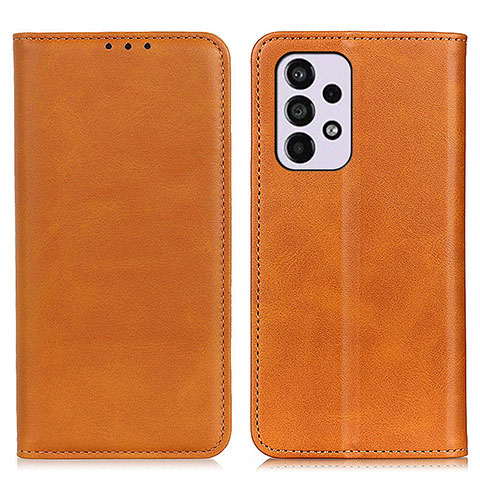 Coque Portefeuille Livre Cuir Etui Clapet A02D pour Samsung Galaxy A33 5G Brun Clair