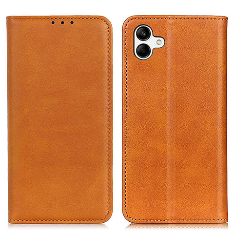 Coque Portefeuille Livre Cuir Etui Clapet A02D pour Samsung Galaxy M04 Brun Clair