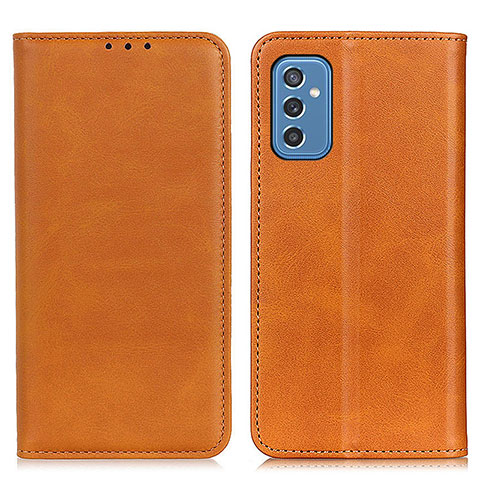 Coque Portefeuille Livre Cuir Etui Clapet A02D pour Samsung Galaxy M52 5G Brun Clair