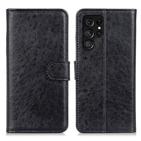 Coque Portefeuille Livre Cuir Etui Clapet A02D pour Samsung Galaxy S23 Ultra 5G Noir